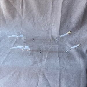 Clear Glass weiner dogs sculpture